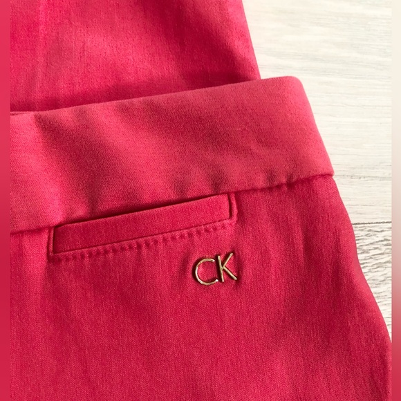 NWT Calvin Klein Coral Skinny Vented Hem Pants - Picture 3 of 16